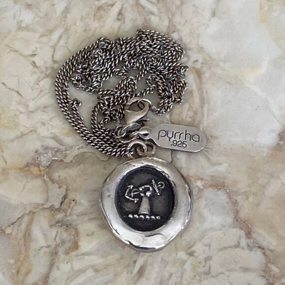 Pyrrha Hopeful Ambition Sterling Silver Unisex Talisman Necklace - Picture 2 of 9